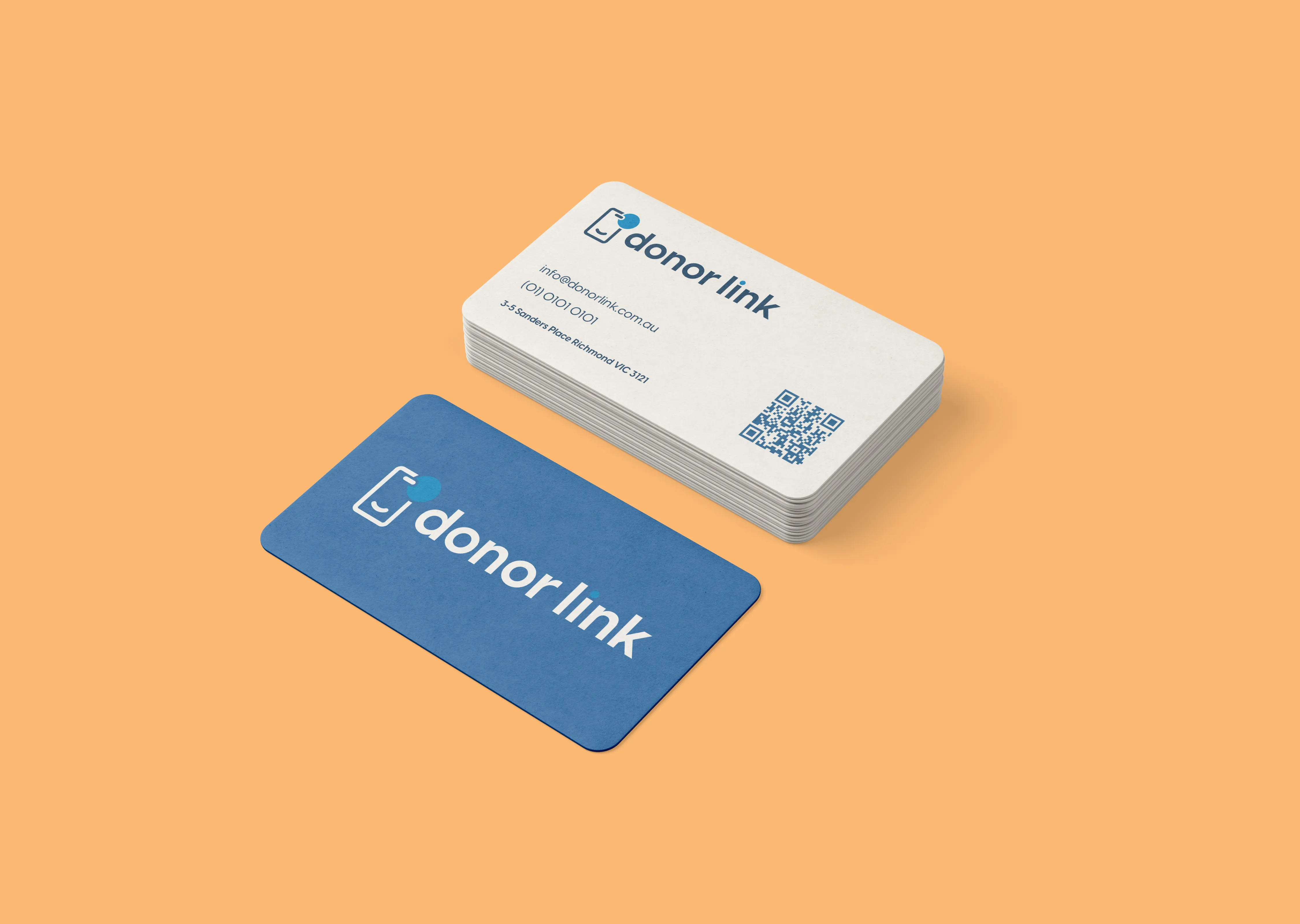 Business card design for Donor Link
