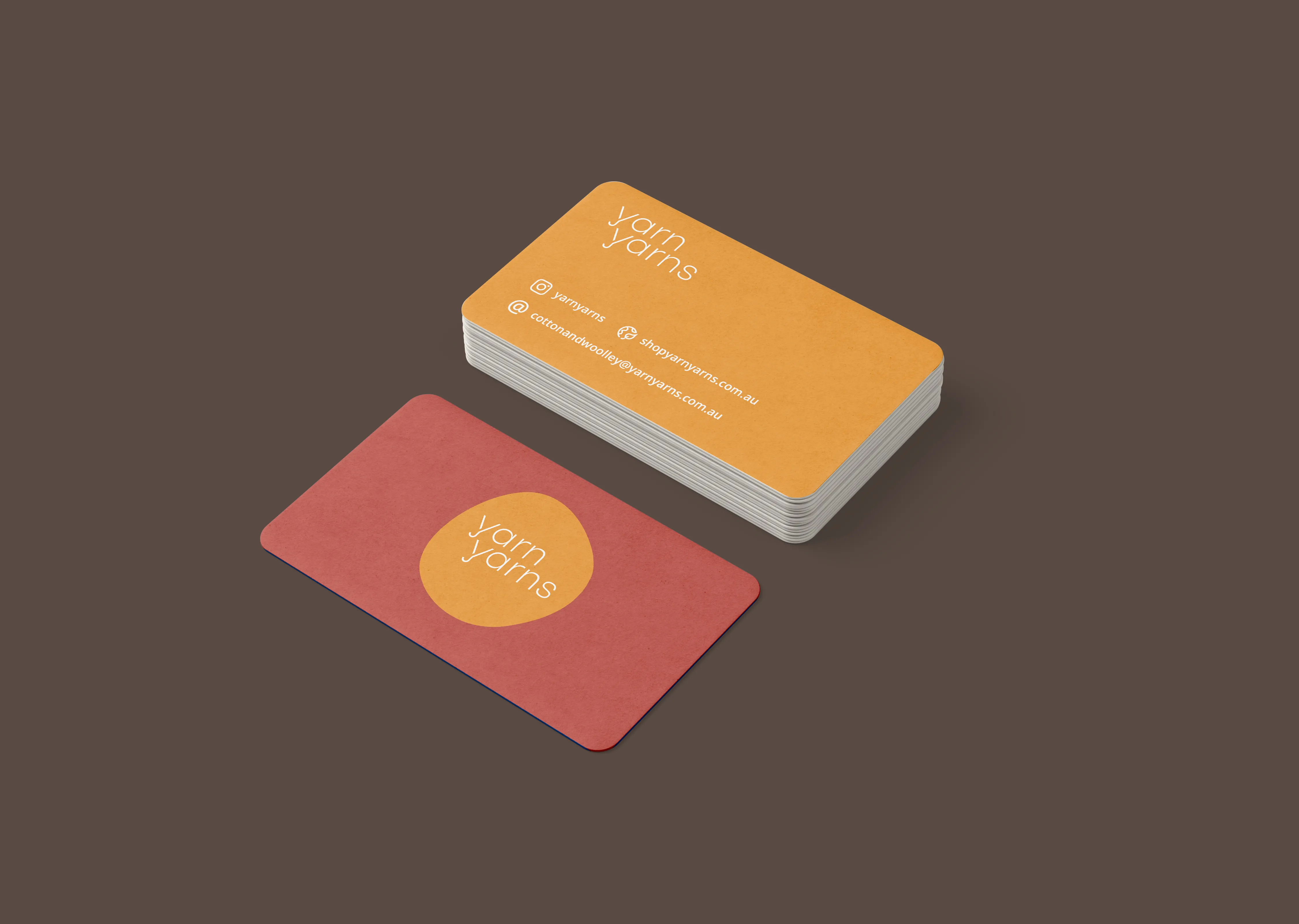 Business card design for Yarn Yarns